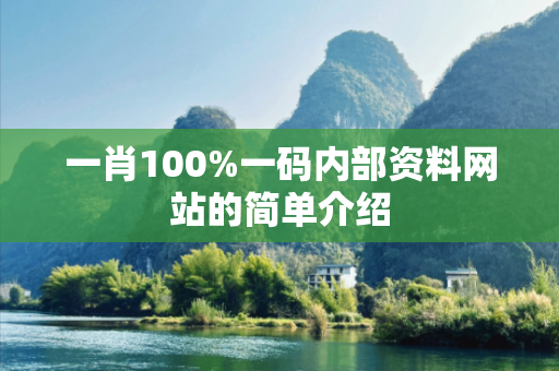 一肖100%一码内部资料网站的简单介绍