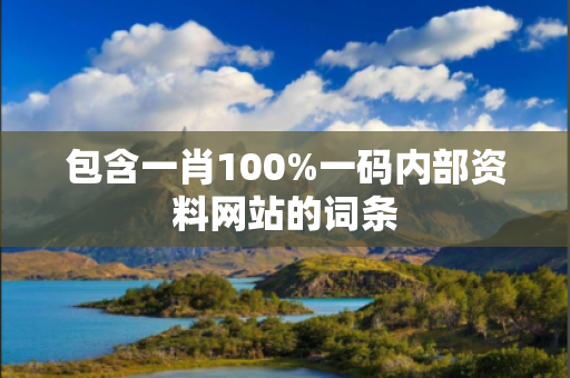 包含一肖100%一码内部资料网站的词条