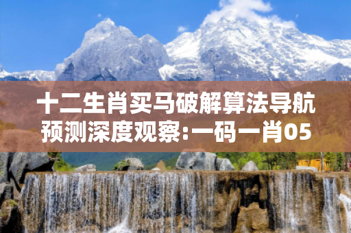 十二生肖买马破解算法导航预测深度观察:一码一肖05-12-23-36-41-48 T:19的欺诈本质-核心解答、解释与落实